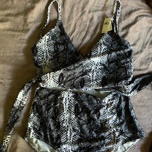 Snakeskin one piece swimsuit